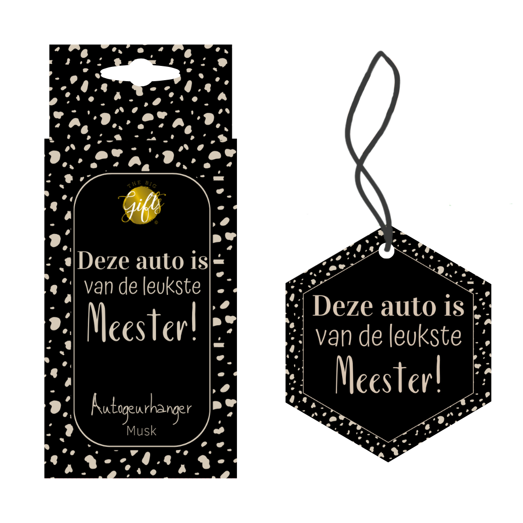 Autogeurhanger leukste Meester!