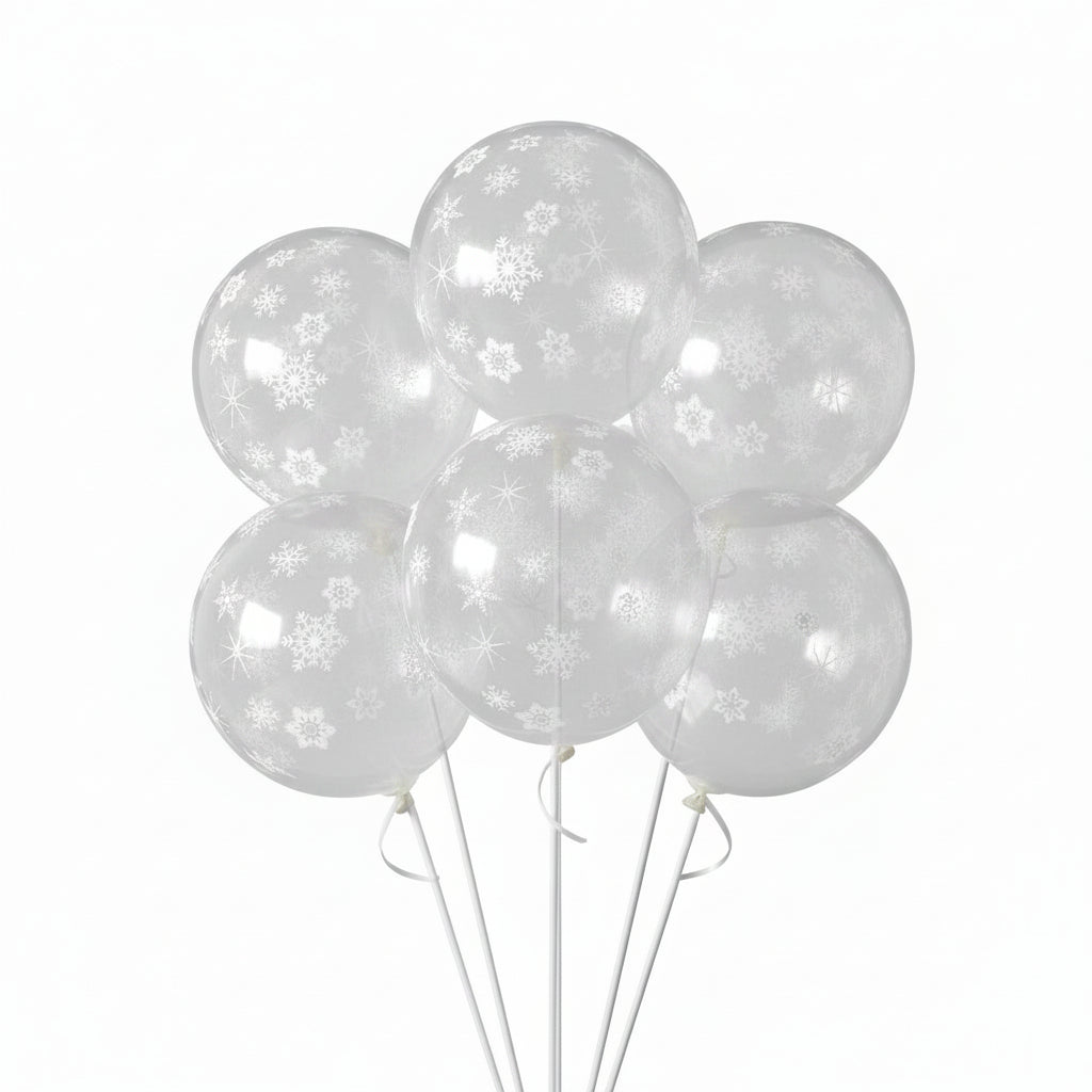 Ballonnen sneeuwvlokken | 10 stuks