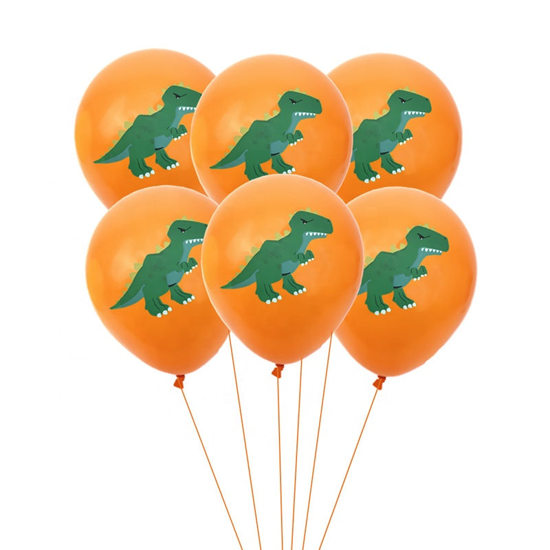 Ballonnen dinosaurus oranje