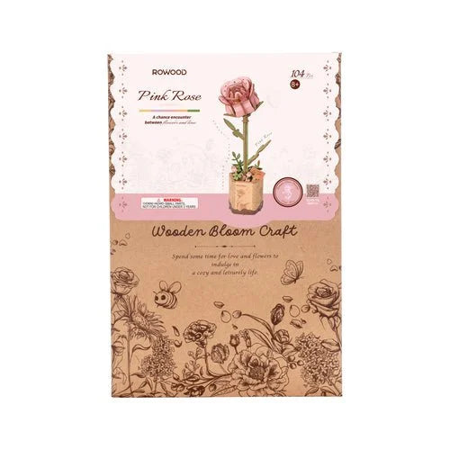 3D puzzel roze Roos TW041