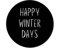 Muurcirkel happy winter days