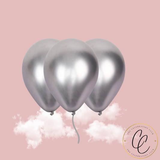 Ballonnen metallic zilver