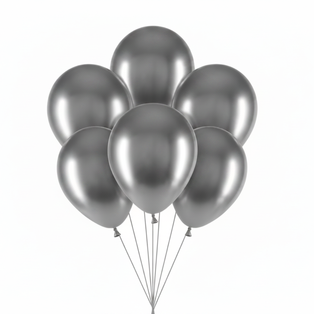 Ballonnen grijs metallic