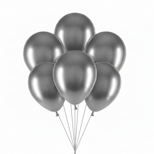 Ballonnen grijs metallic