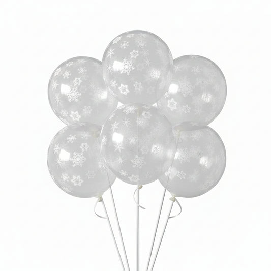 Ballonnen sneeuwvlokken | 10 stuks