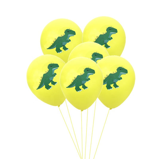 Ballonnen dinosaurus geel