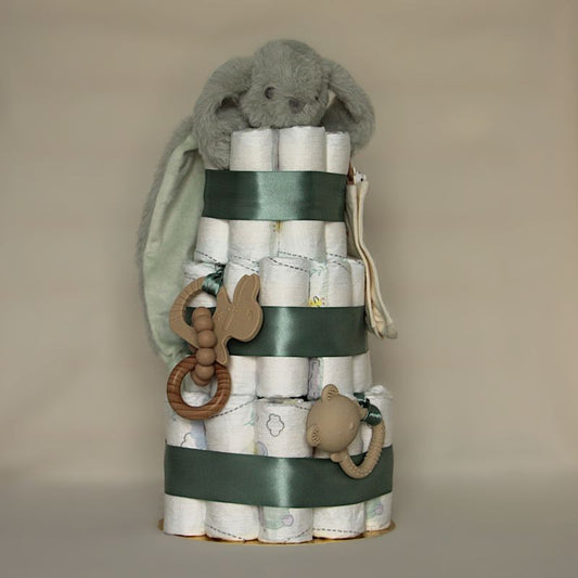 Luiertaart groen konijn