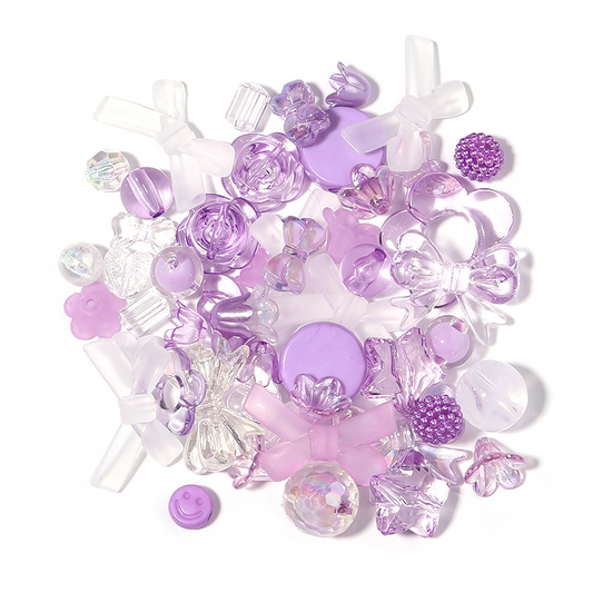 Kralen mix paars/lila