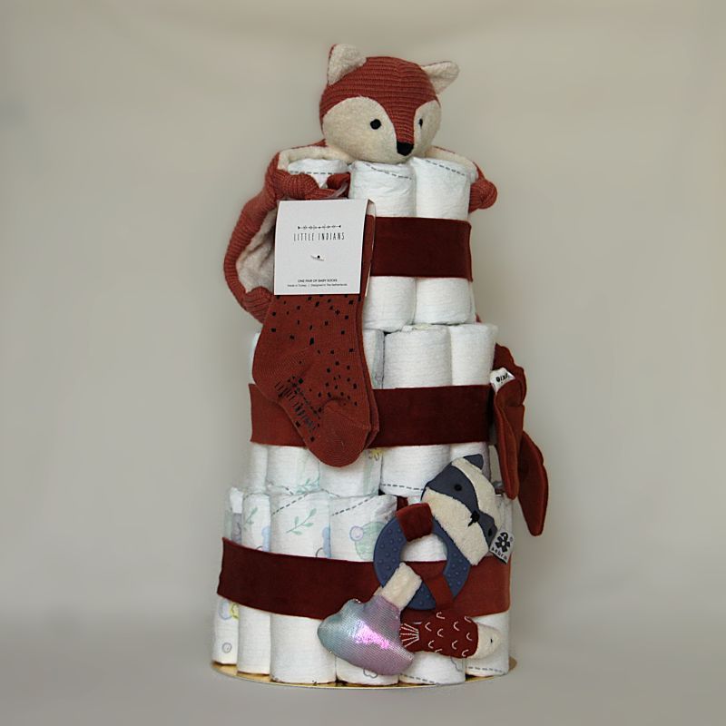 Luiertaart rood/bruin vos