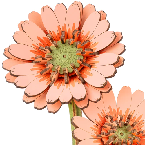 3D puzzel lichtoranje Gerbera TW111